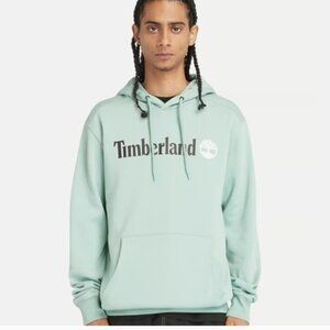 Timberland Green logo print hoodie size M